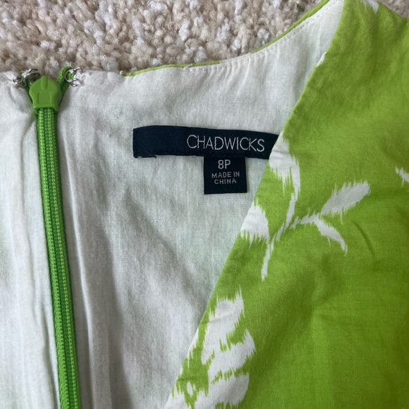 Chadwick’s Sz 8 Green Sleeveless Dress - Picture 5 of 5